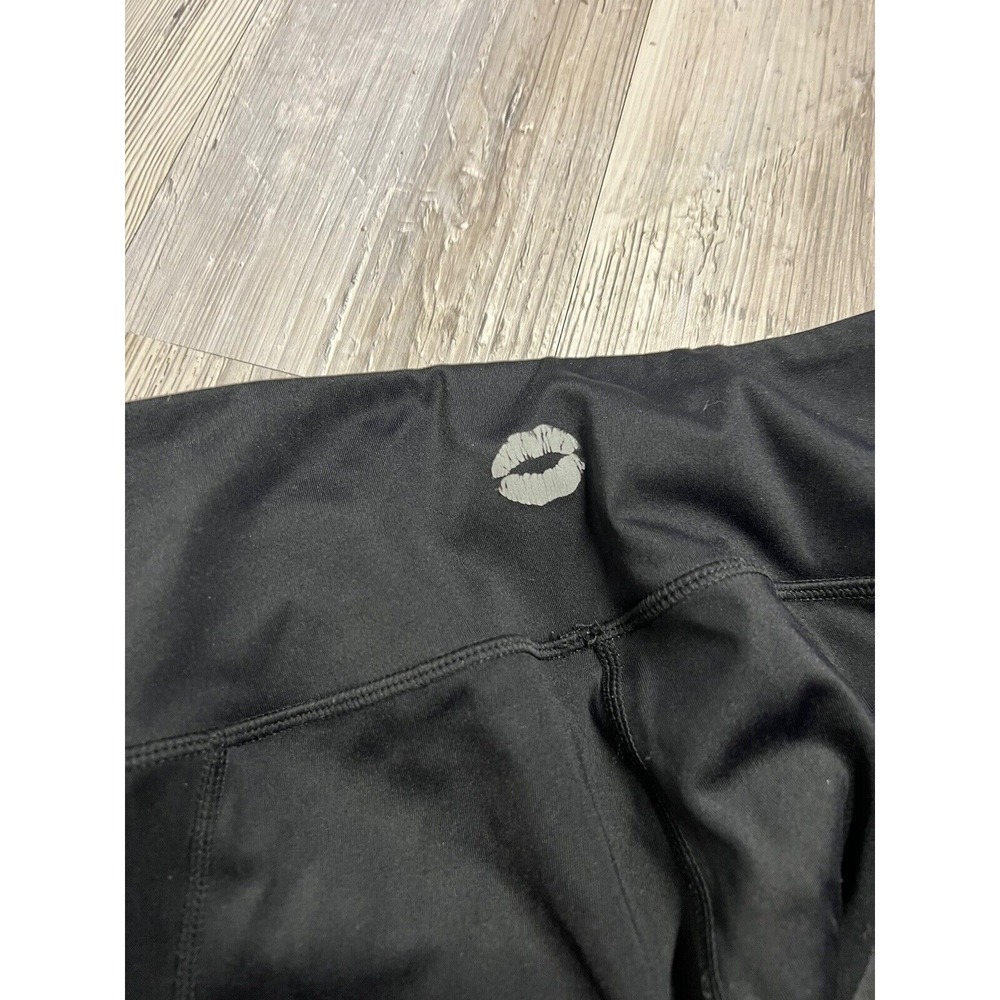 Vixxon by Dixxon Leggings Womens 4 Black Pockets‎ High Waisted Stretch Logo - Picture 3 of 5